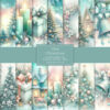 mint-christmas-scrapbook-paper-pad-printed