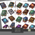 wizard-magical-books-fussy-cuts-a4-collage-sheet-for-scrapbooking-ww